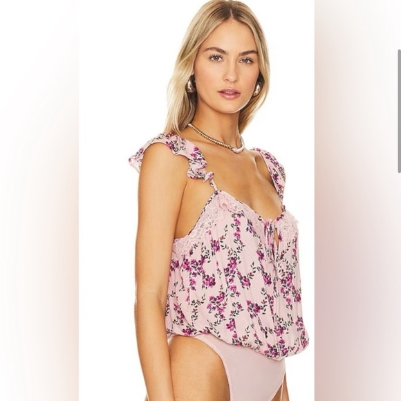 Free People Tops - Intimately Free People Take It Away Bodysuit Pink Combo | Size Medium | NWOT